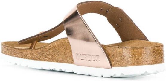 Birkenstock metallic thong strap sandals Pink
