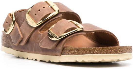 Birkenstock Milano buckled slingback sandals Brown