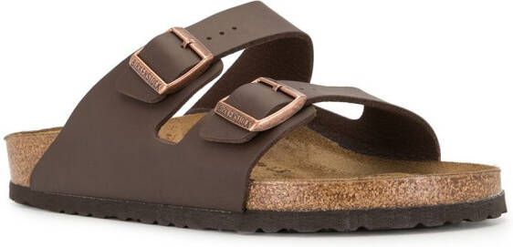 Birkenstock open toe buckled sandals Brown