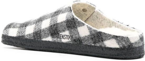 Birkenstock plaid flat sandals Grey