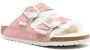 Birkenstock shearling double buckle slides Pink - Thumbnail 2