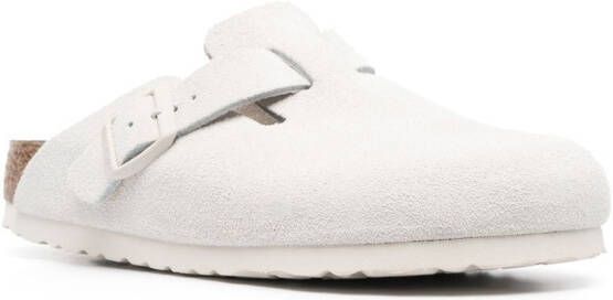 Birkenstock side buckle-detail slippers White