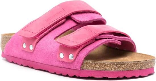 Birkenstock Uji double-strap suede sandals Pink