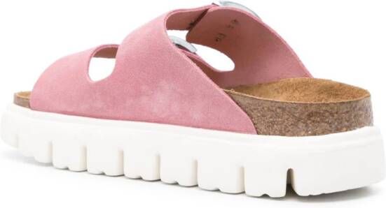 Birkenstock x Papillio Arizona Chunky suede sandals Pink