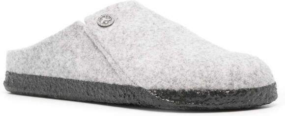 Birkenstock Zermatt logo-detail slides Grey
