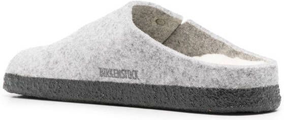 Birkenstock Zermatt logo-detail slides Grey