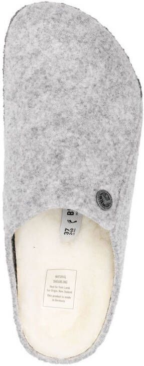 Birkenstock Zermatt logo-detail slides Grey