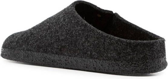 Birkenstock Zermatt wool felt slippers Black