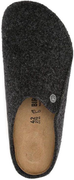 Birkenstock Zermatt wool felt slippers Black