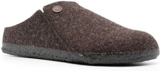 Birkenstock Zermatt wool-felt slippers Brown