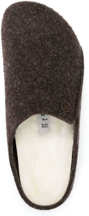 Birkenstock Zermatt wool-felt slippers Brown