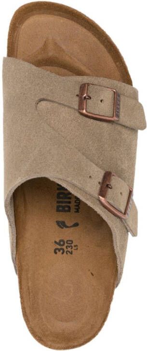 Birkenstock Zurich suede slides Grey
