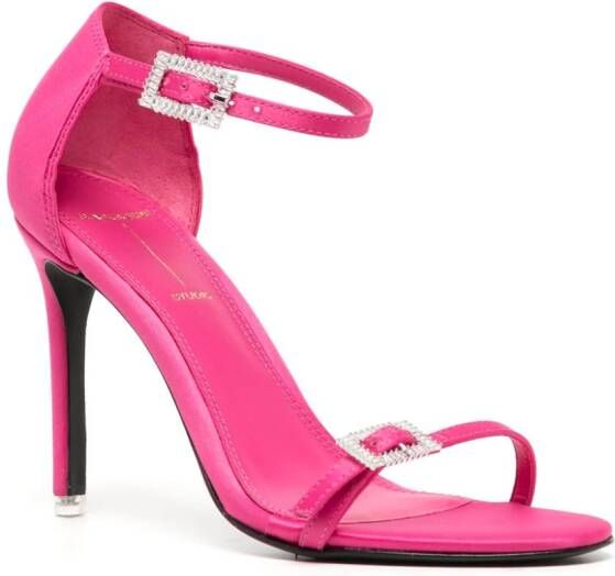 BLACK SUEDE STUDIO Lila 100mm crystal-embellished sandals Pink