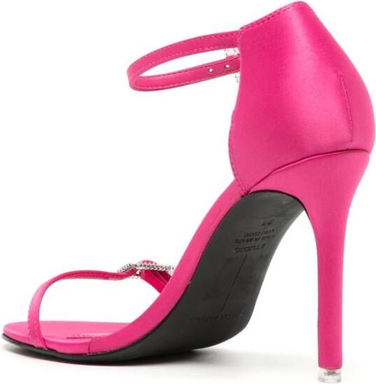 BLACK SUEDE STUDIO Lila 100mm crystal-embellished sandals Pink