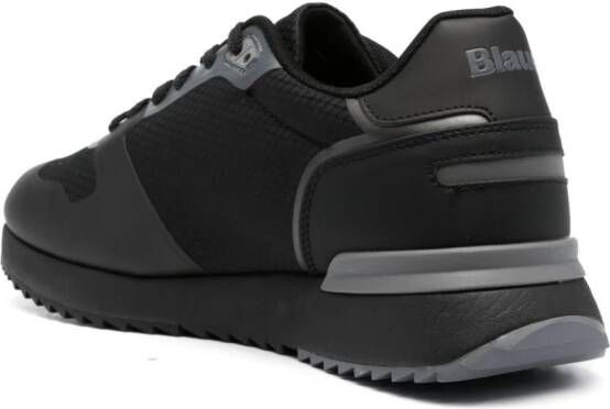 Blauer logo-patch lace-up sneakers Black