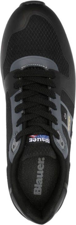 Blauer logo-patch lace-up sneakers Black