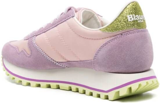 Blauer Millen panelled sneakers Pink
