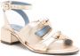 Blue Bird Shoes 40mm metallic knot-detail sandals Gold - Thumbnail 2
