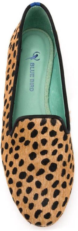 Blue Bird Shoes animal print loafers Neutrals