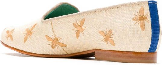 Blue Bird Shoes Bees straw loafers Neutrals