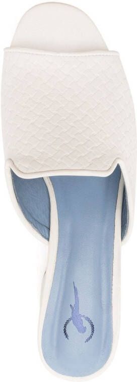 Blue Bird Shoes block-heel leather sandals White