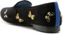 Blue Bird Shoes butterfly-embroidered velvet loafers Black - Thumbnail 3