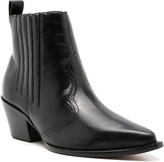 Blue Bird Shoes Country leather ankle boots Black
