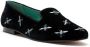 Blue Bird Shoes embroidered bee motif velvet loafers Black - Thumbnail 2
