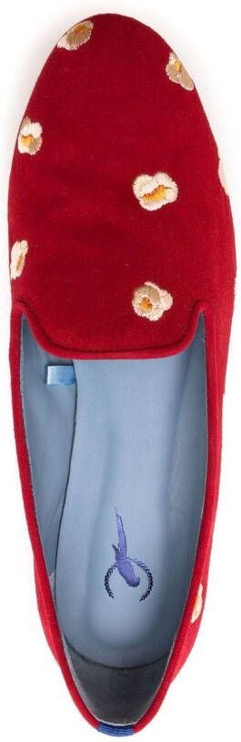 Blue Bird Shoes embroidered-detail suede loafers
