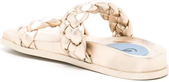 Blue Bird Shoes interwoven-strap detail sandals Gold