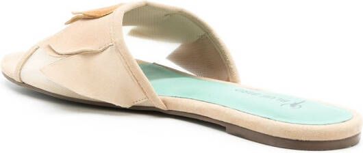 Blue Bird Shoes leaf-detail flat sandals Brown