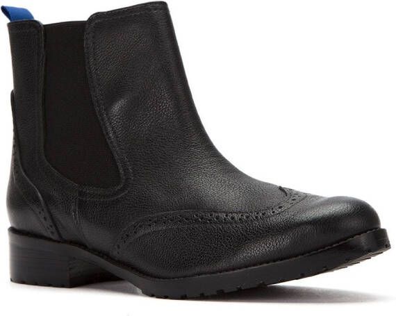 Blue Bird Shoes leather chelsea boots Black