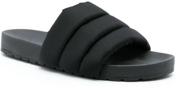 Blue Bird Shoes padded satin sliders Black