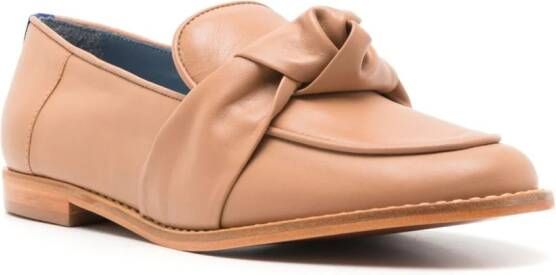 Blue Bird Shoes penny-knot leather loafers Neutrals