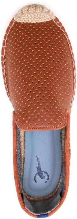 Blue Bird Shoes perforated leather espadrilles Brown