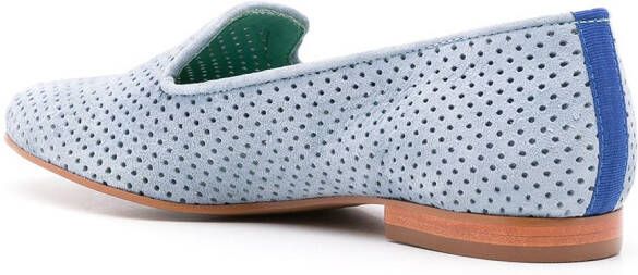 Blue Bird Shoes perforated suede loafers