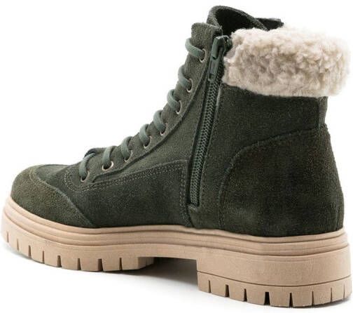 Blue Bird Shoes Tracker lace-up ankle boots Green