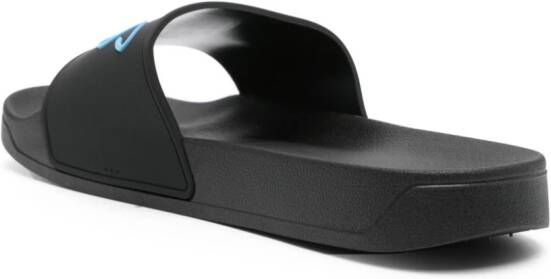 BLUE SKY INN 3D-logo open-toe slides Black