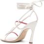 Blumarine 105mm lace-up leather sandals White - Thumbnail 3