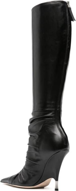 Blumarine 105mm leather boots Black
