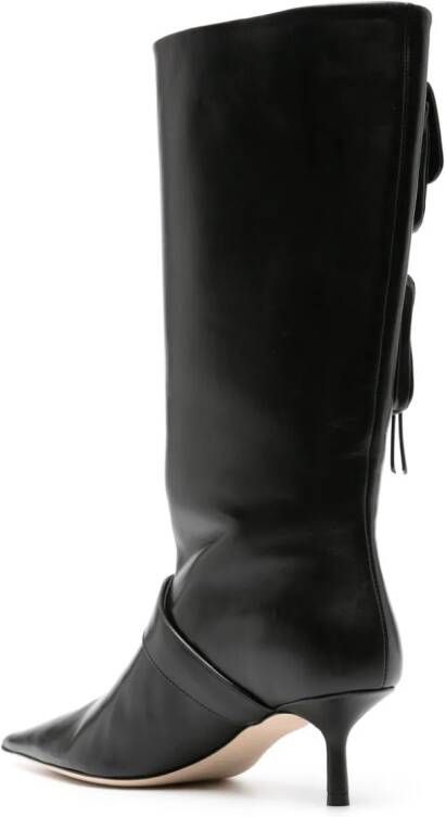 Blumarine 55mm pocket leather boots Black