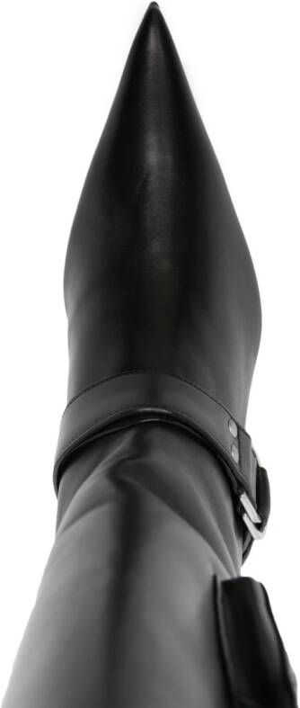 Blumarine 55mm pocket leather boots Black