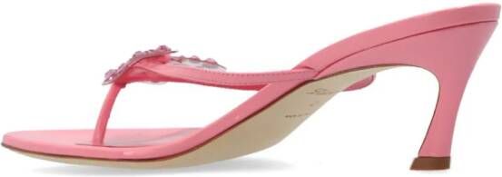 Blumarine 70mm butterfly thong sandals Pink