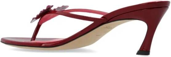 Blumarine 70mm butterfly thong sandals Red