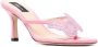 Blumarine butterfly-patch 90mm thong sandals Pink - Thumbnail 2