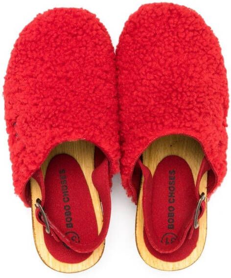 Bobo Choses brushed slingback clog sandals Red