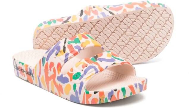 Bobo Choses Confetti Freedom abstract-print slides Pink