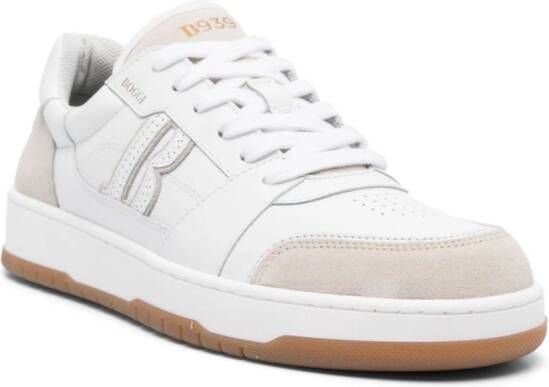 Boggi Milano logo-patch leather sneakers White