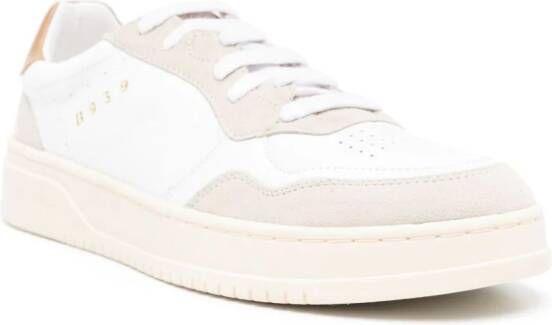 Boggi Milano logo-stamp leather sneakers White