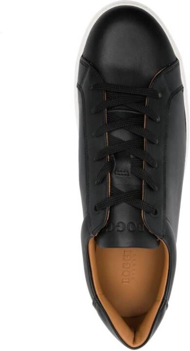 Boggi Milano panelled leather sneakers Black